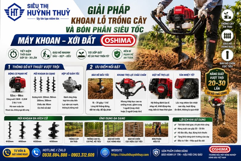 Giải pháp khoan lỗ trồng cây và bón phân siêu tốc – 𝐌𝐀́𝐘 𝐊𝐇𝐎𝐀𝐍 – 𝐗𝐎̛́𝐈 đ𝐀̂́𝐓 𝐎𝐒𝐇𝐈𝐌𝐀