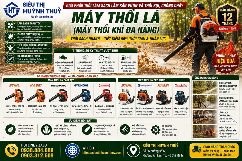 Máy Thổi Lá (Máy Thổi Khí Đa Năng) Chính Hãng Giá Tốt Nhất