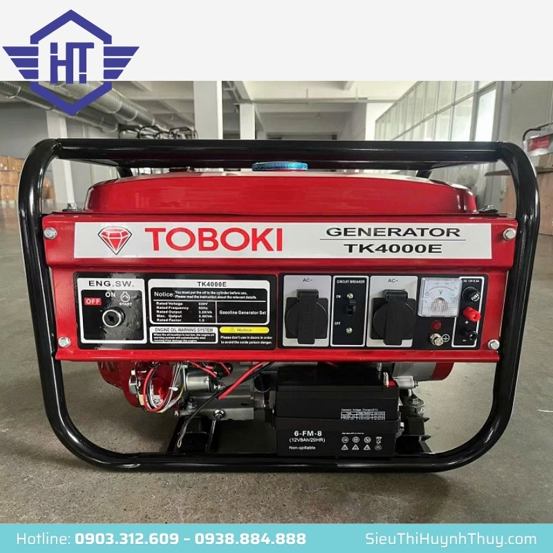  Máy Phát Điện Chạy Xăng 3Kw Toboki TK-4000E Có Đề Nổ