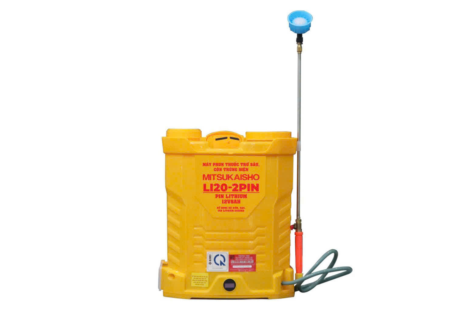 Bình Xịt Điện Phun Thuốc Trừ Sâu Mitsukaisho LI20-2PIN Pin Lithium 12V8AH